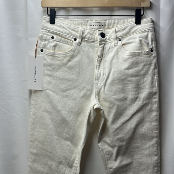 SLVRLAKE Lou Lou White Mid Rise Slim Jeans- 27 - Picture 4 of 6